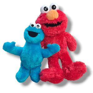 Sesame Street Baby Toys Cookie Monster Elmo Plushie Bundle of 2